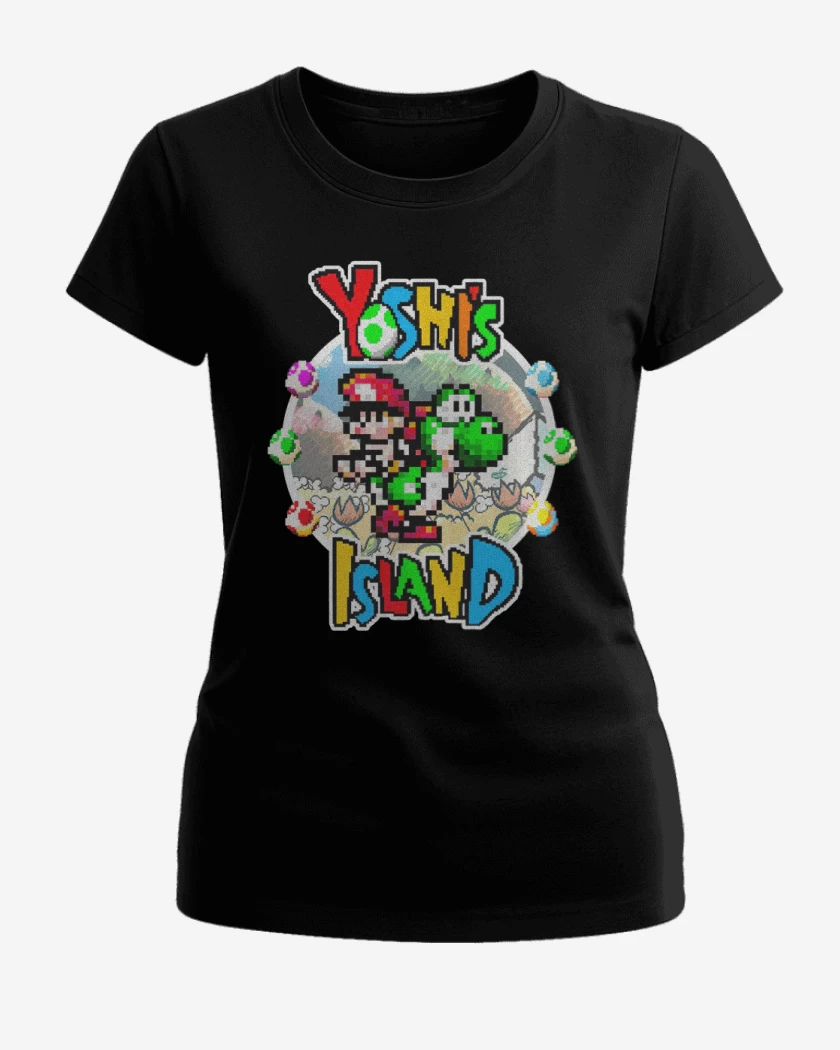 Polera de Mujer Negro de Yoshi Island