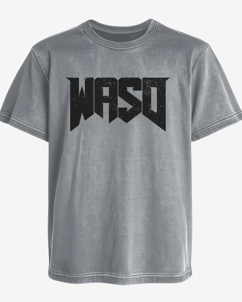 Polera desgastada Gris Melange de WASD