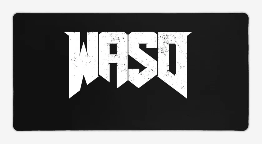 Mouse pad Gamer Negro de WASD
