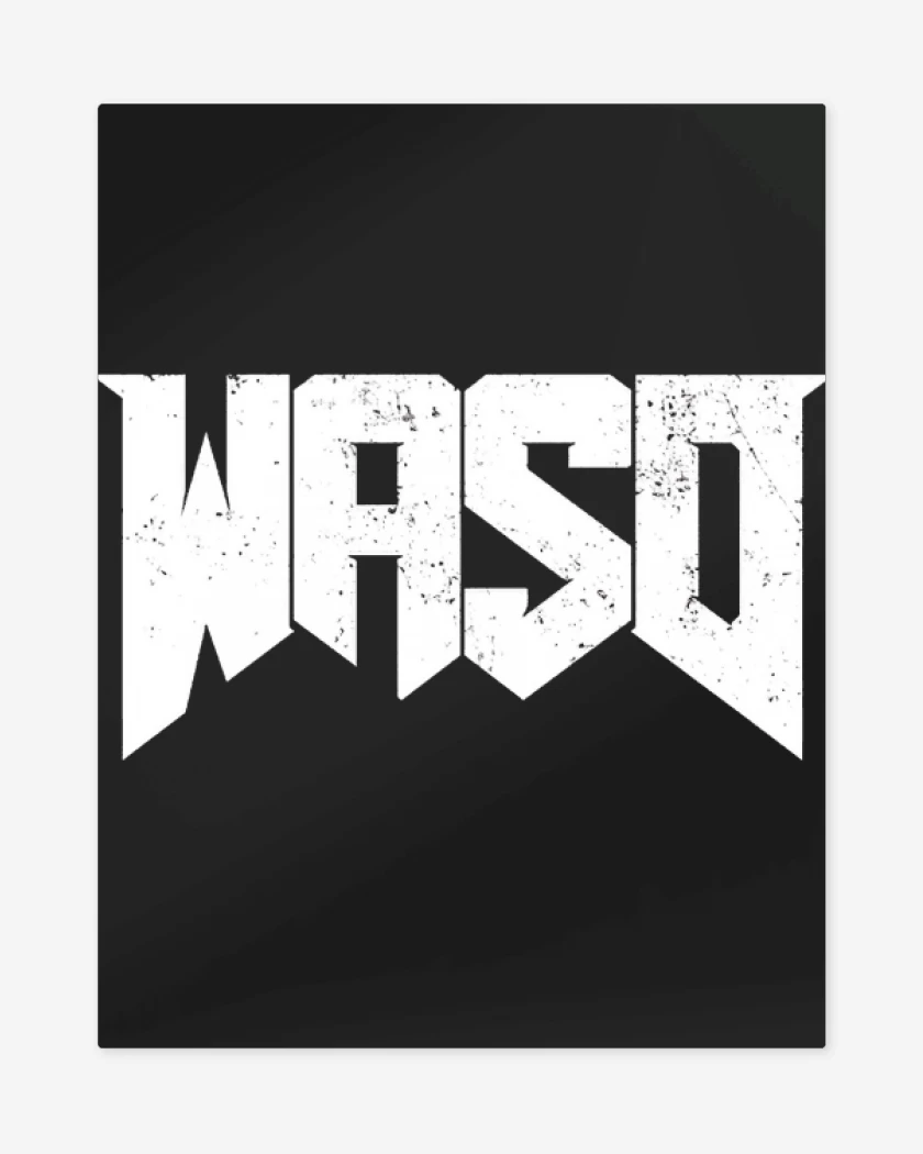 Print metalico Negro de WASD