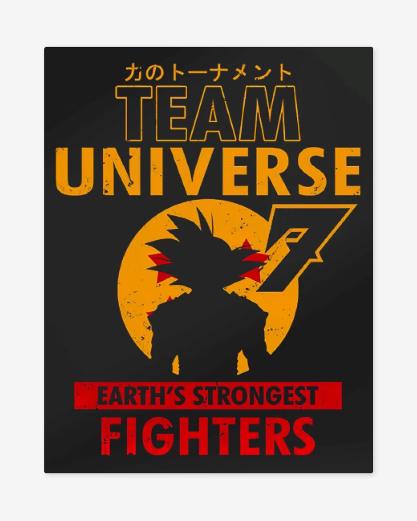 Print metalico Negro de Team universe 7
