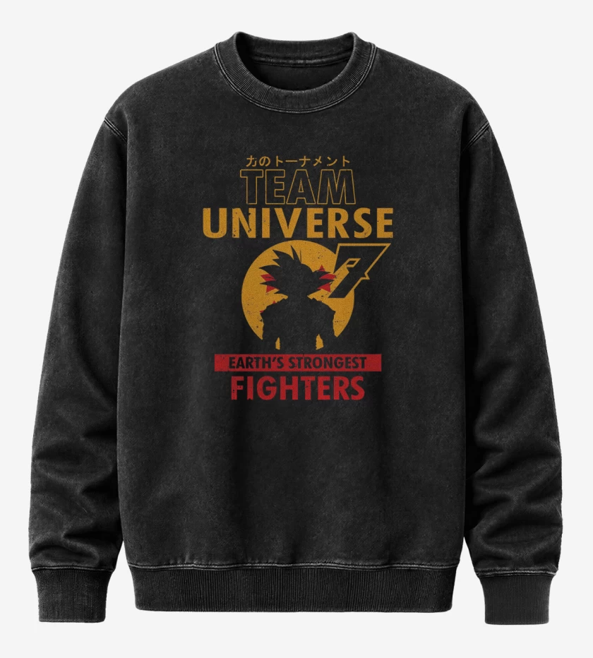 Poleron Polo Acid Wash Negro de Team universe 7
