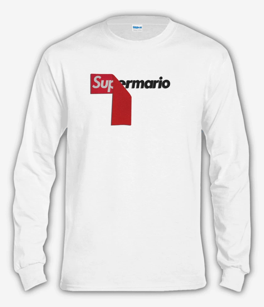 Polera manga larga Blanco de Suprebigote