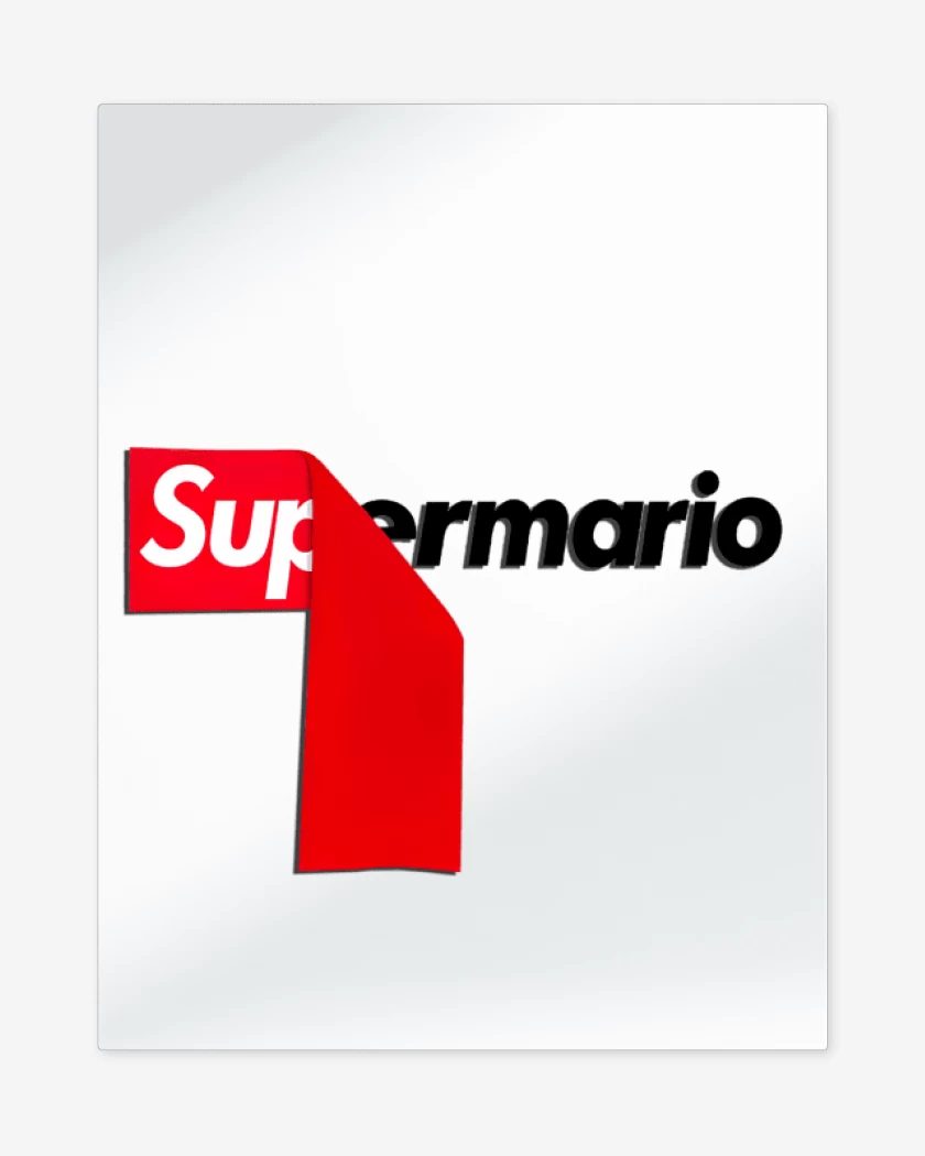 Print metalico Blanco de Suprebigote