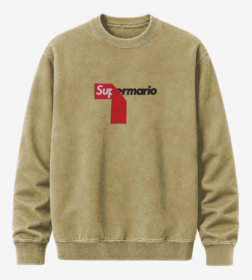 Poleron Polo Acid Wash Beige de Suprebigote