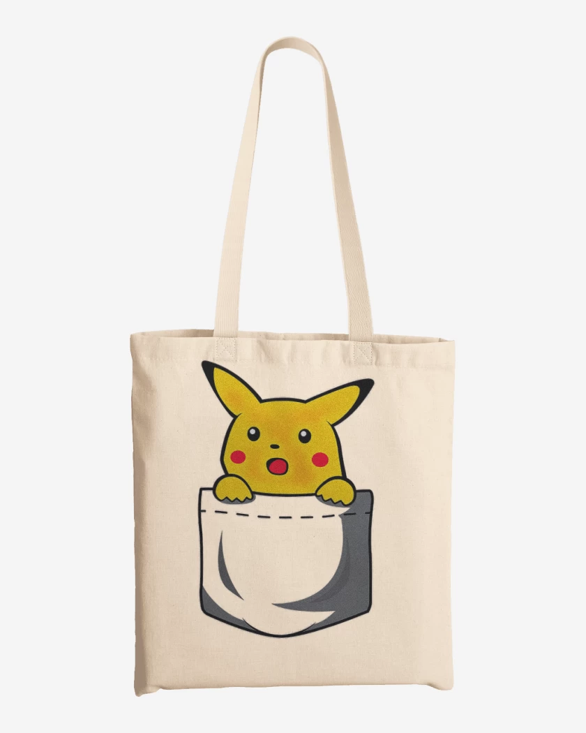 Totebag Pikachu de bolsillo