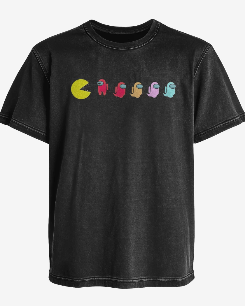 Polera desgastada Negro de Pac us