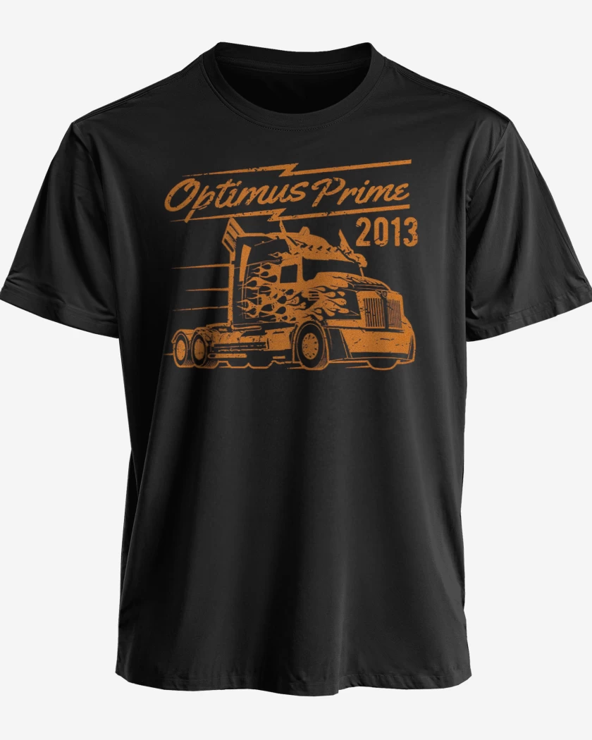 Polera premium Negro de Optimus prime
