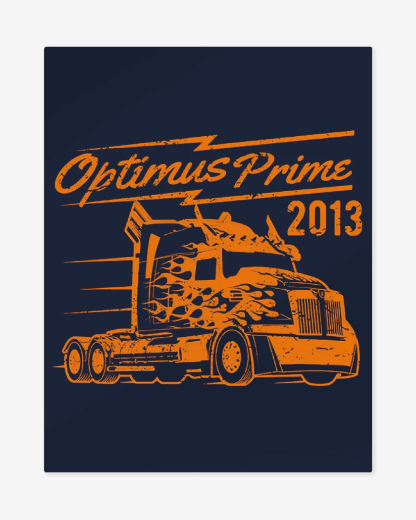 Print metalico Azul Marino de Optimus prime