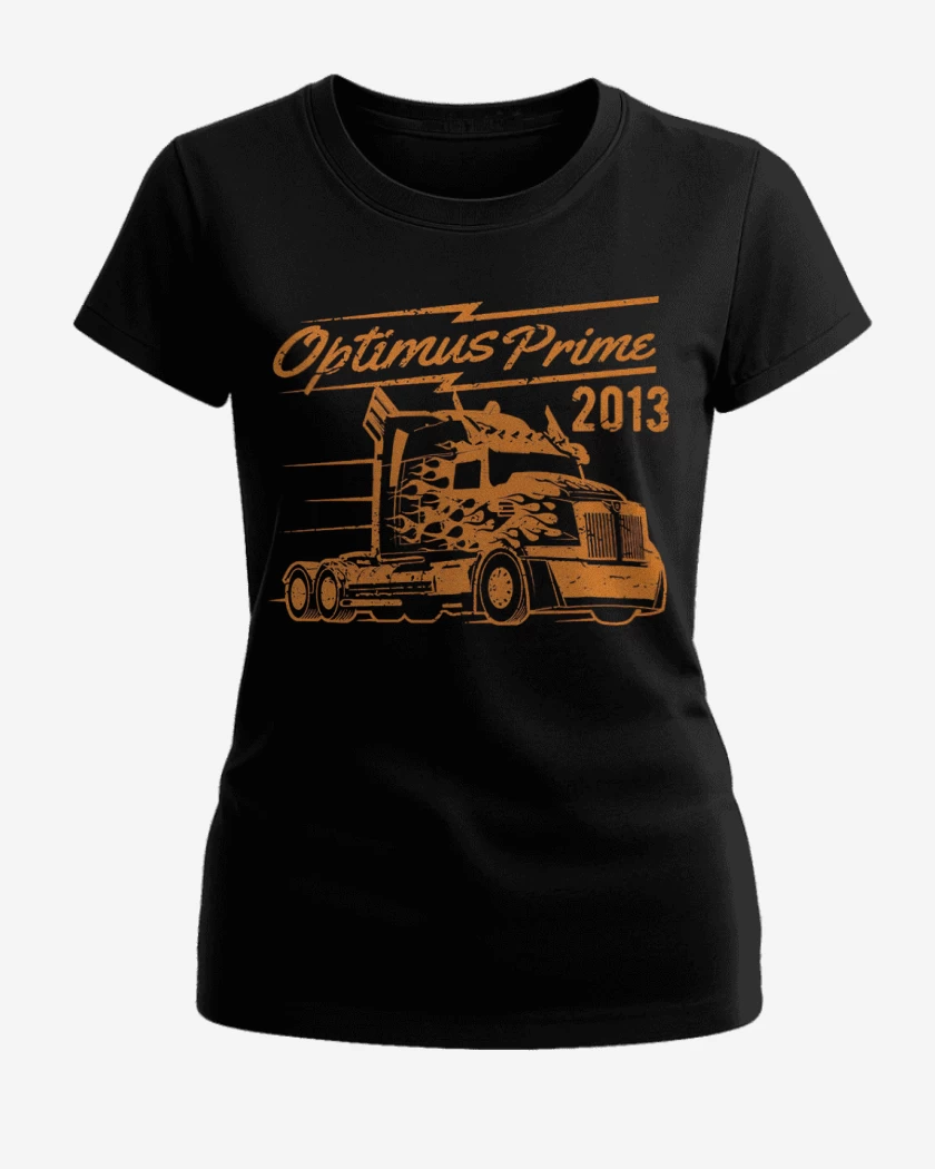 Polera de Mujer Negro de Optimus prime