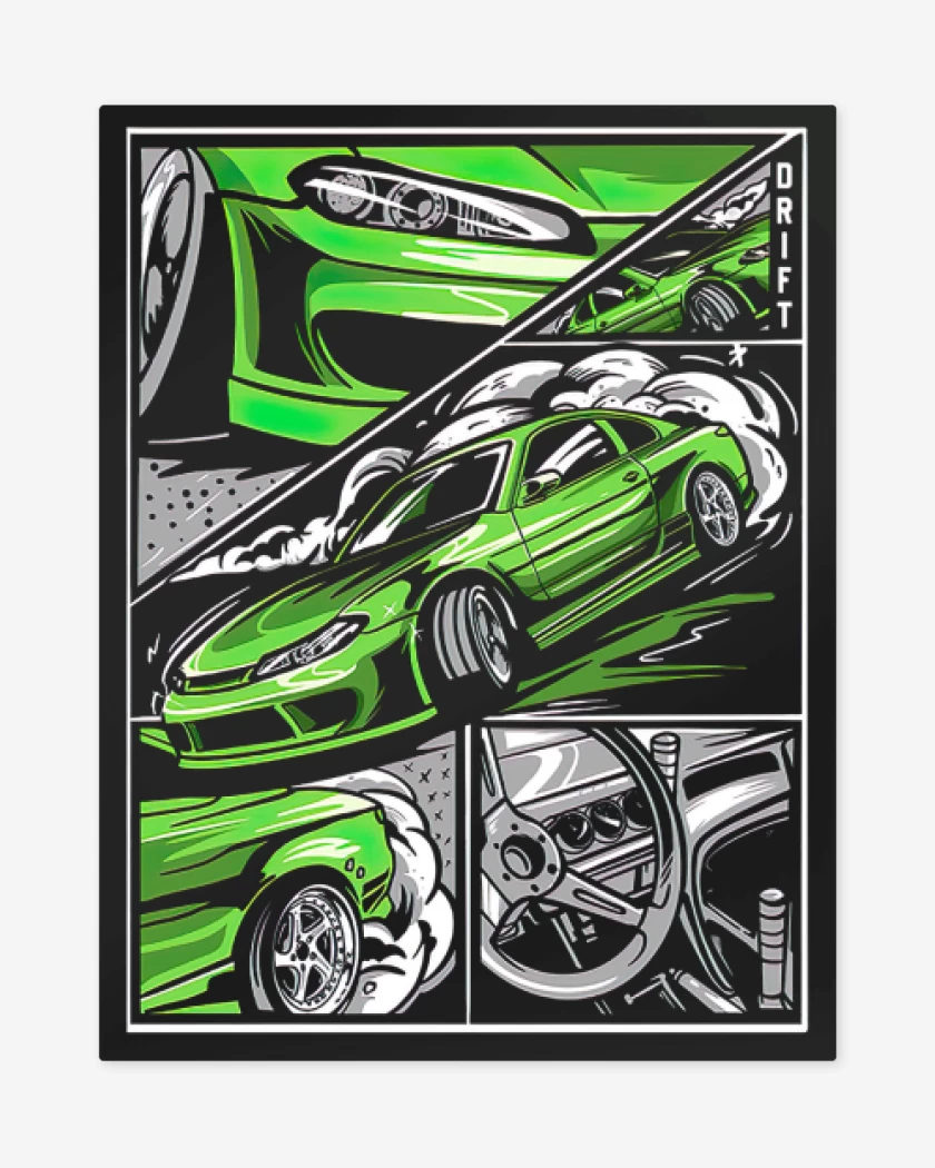 Print metalico Negro de Nissan Silvia 