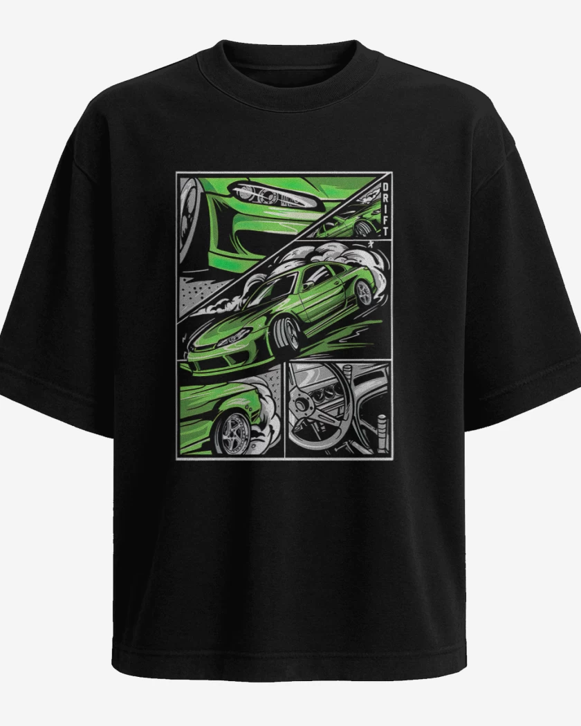 Polera Oversize Negro de Nissan Silvia 