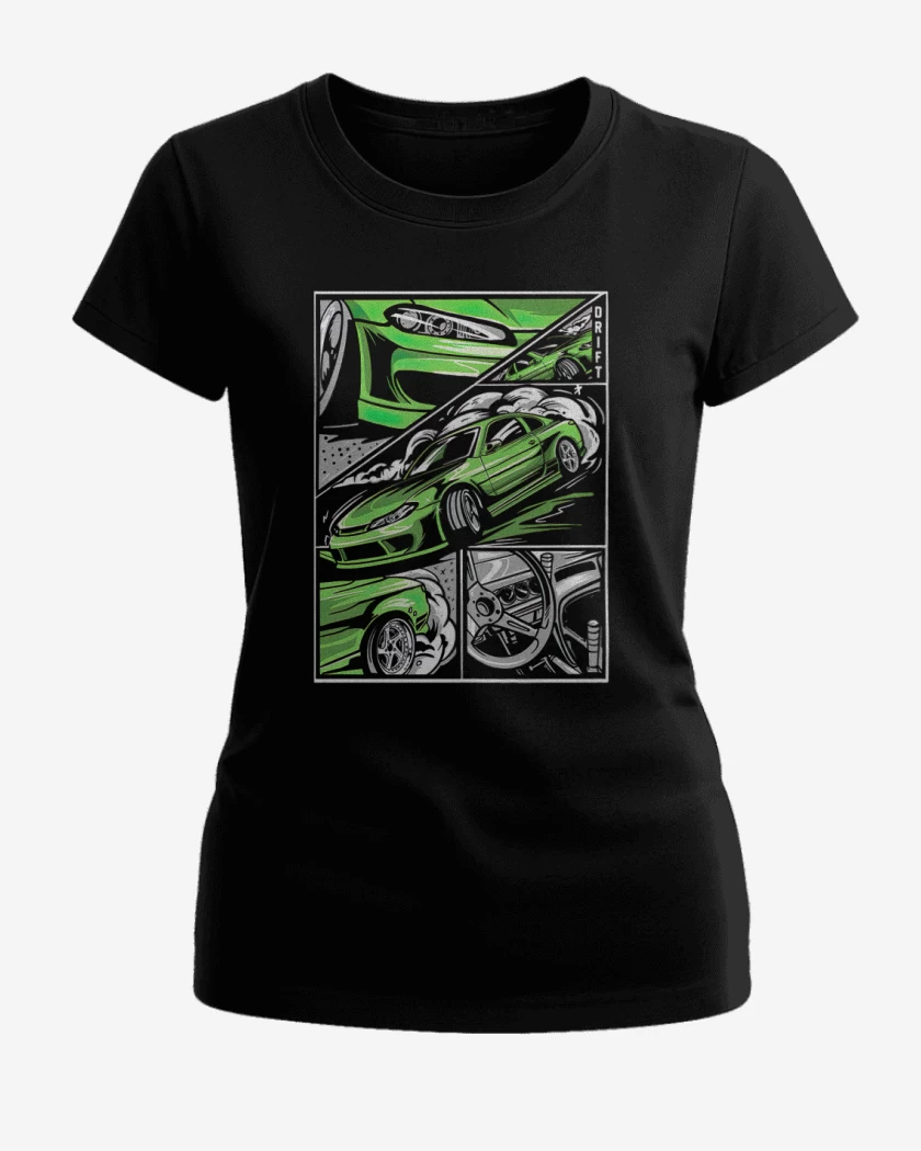 Polera de Mujer Negro de Nissan Silvia 