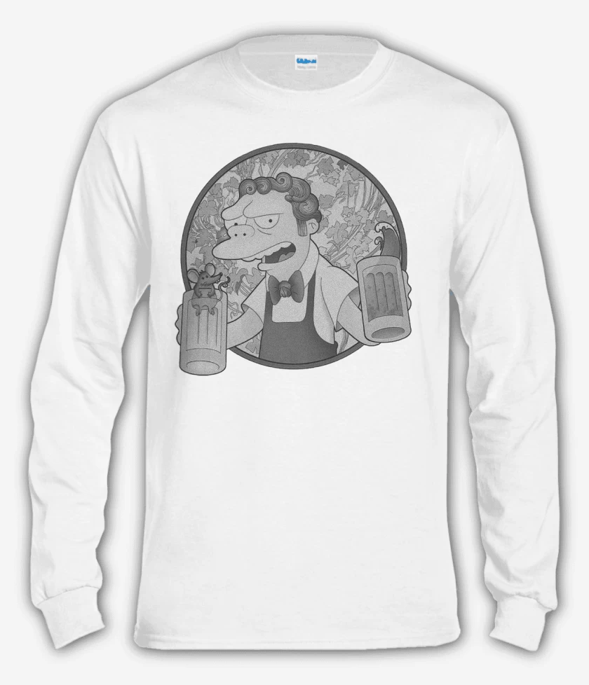 Polera manga larga Blanco de Moes black and white