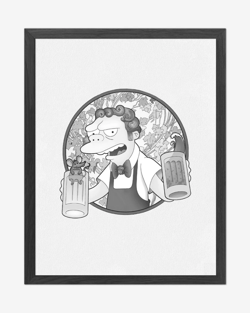 Cuadro decorativo Blanco de Moes black and white