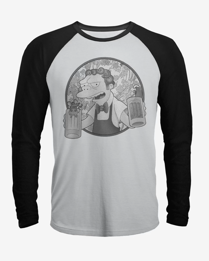 Polera Raglan Moes black and white