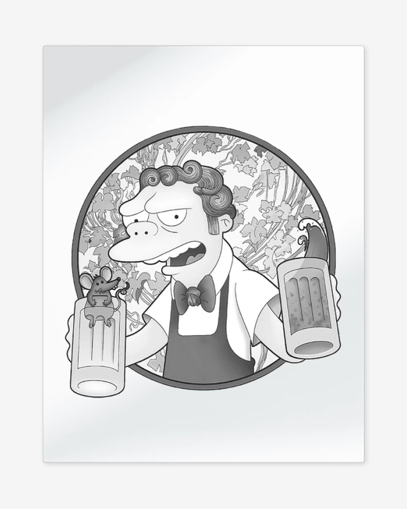 Print metalico Blanco de Moes black and white