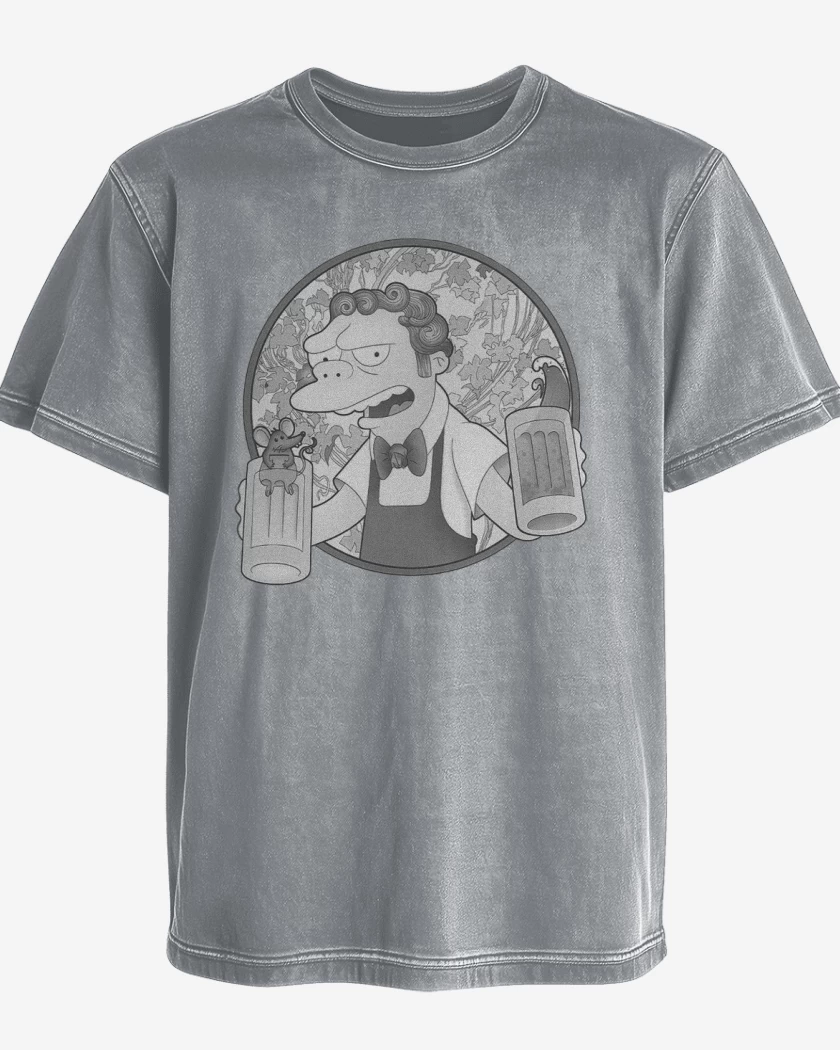 Polera desgastada Moes black and white