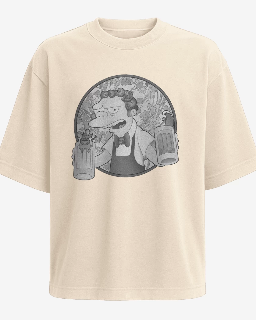Polera Oversize Moes black and white