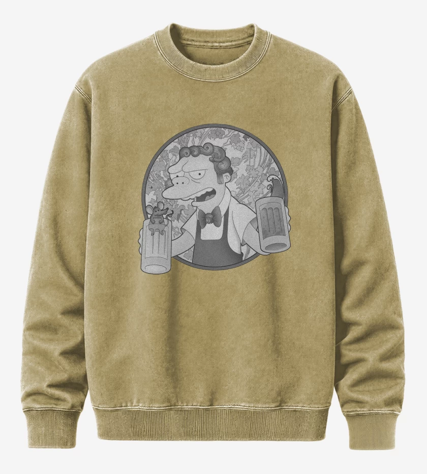 Poleron Polo Acid Wash Beige de Moes black and white