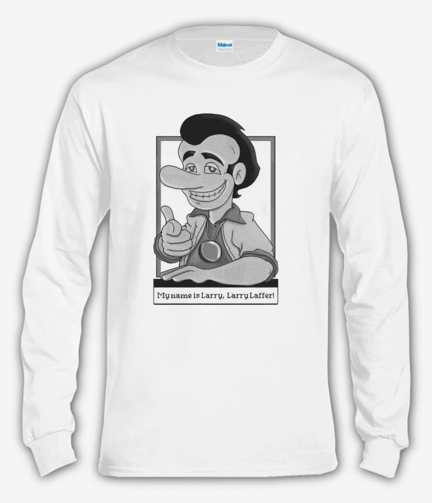 Polera manga larga Blanco de Larry laffer