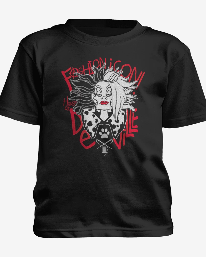 Polera de niño Negro de La Cruela