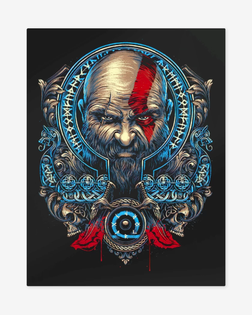 Print metalico Kratos Nordico