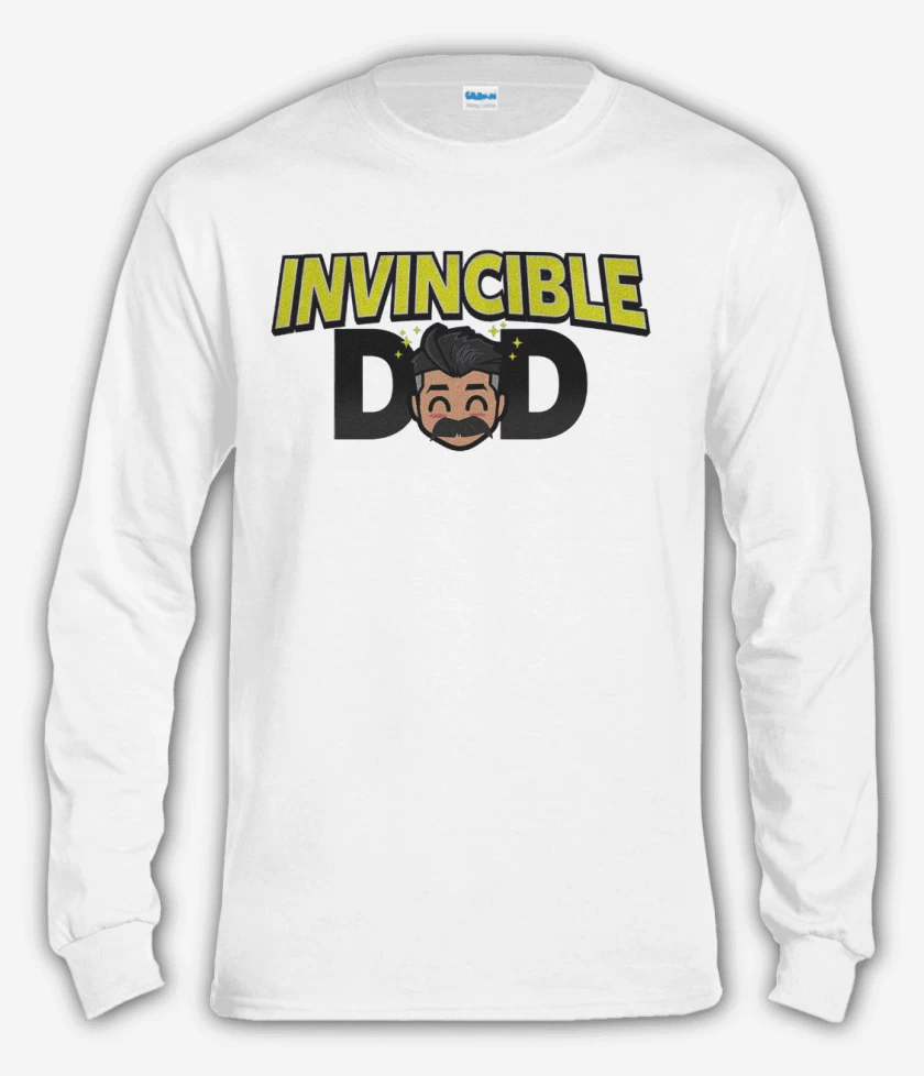 Polera manga larga Blanco de Invincible dad