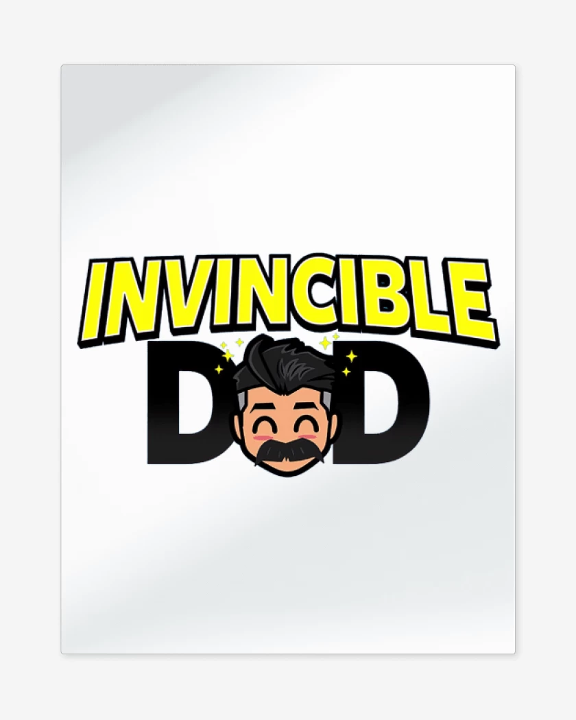Print metalico Blanco de Invincible dad
