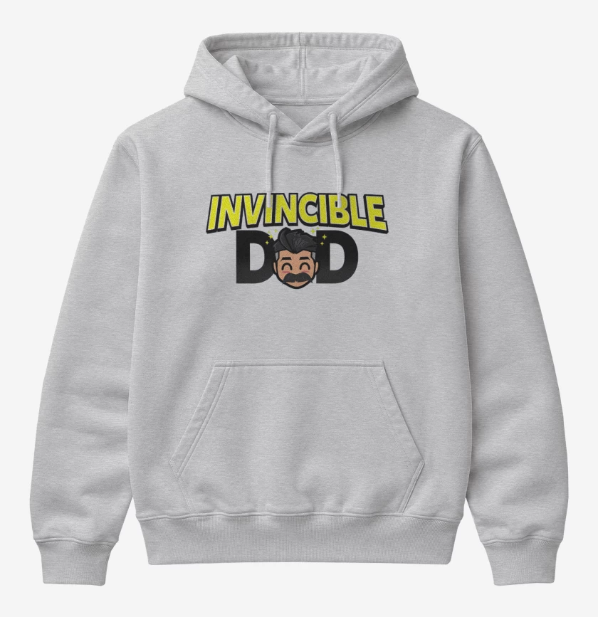 Poleron Canguro básico Gris Melange de Invincible dad