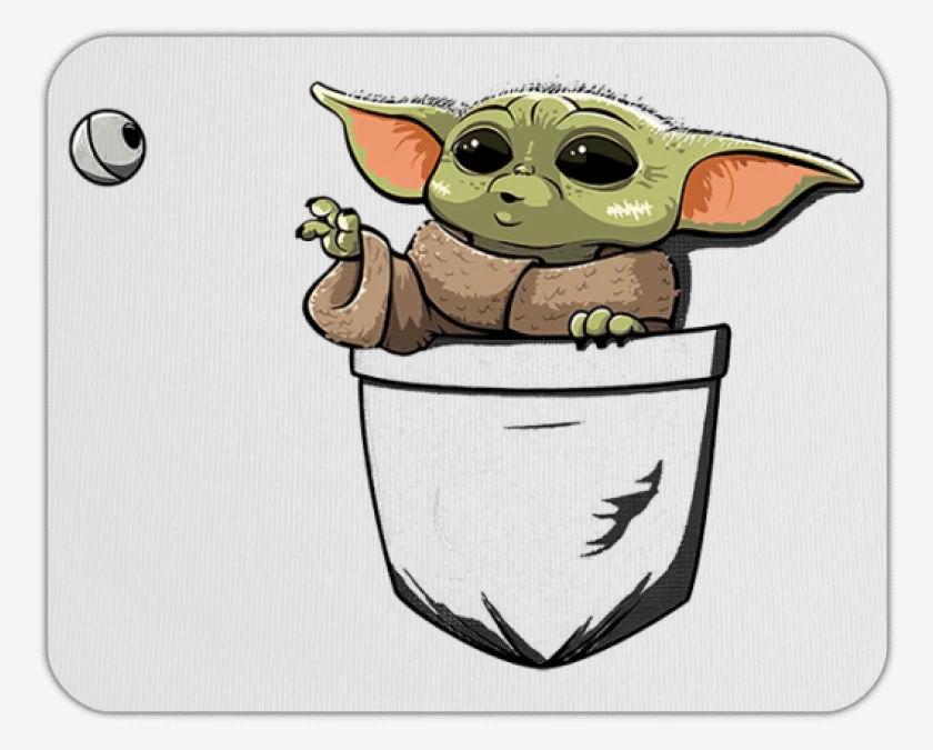Mousepad Grogu de bolsillo