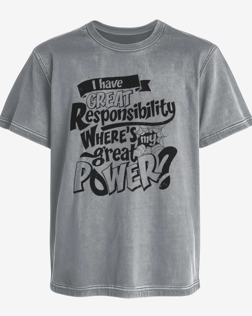 Polera desgastada Un gran poder