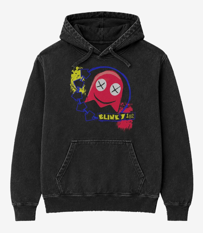 Poleron Canguro Acid Wash Negro de Ghost 182