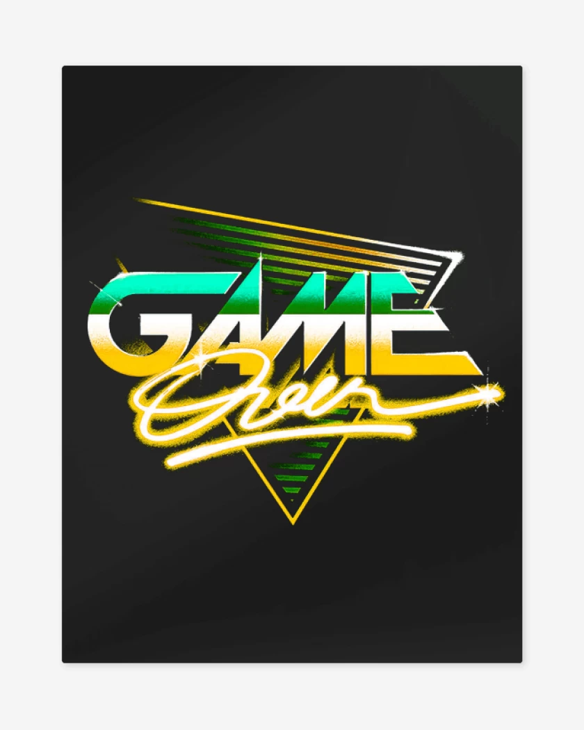 Print metalico Negro de Game oveer