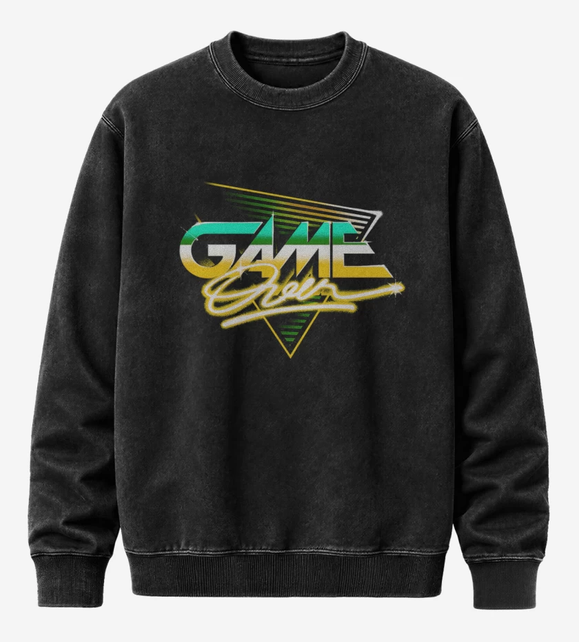 Poleron Polo Acid Wash Negro de Game oveer