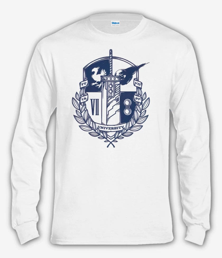 Polera manga larga Blanco de Final fantasy university