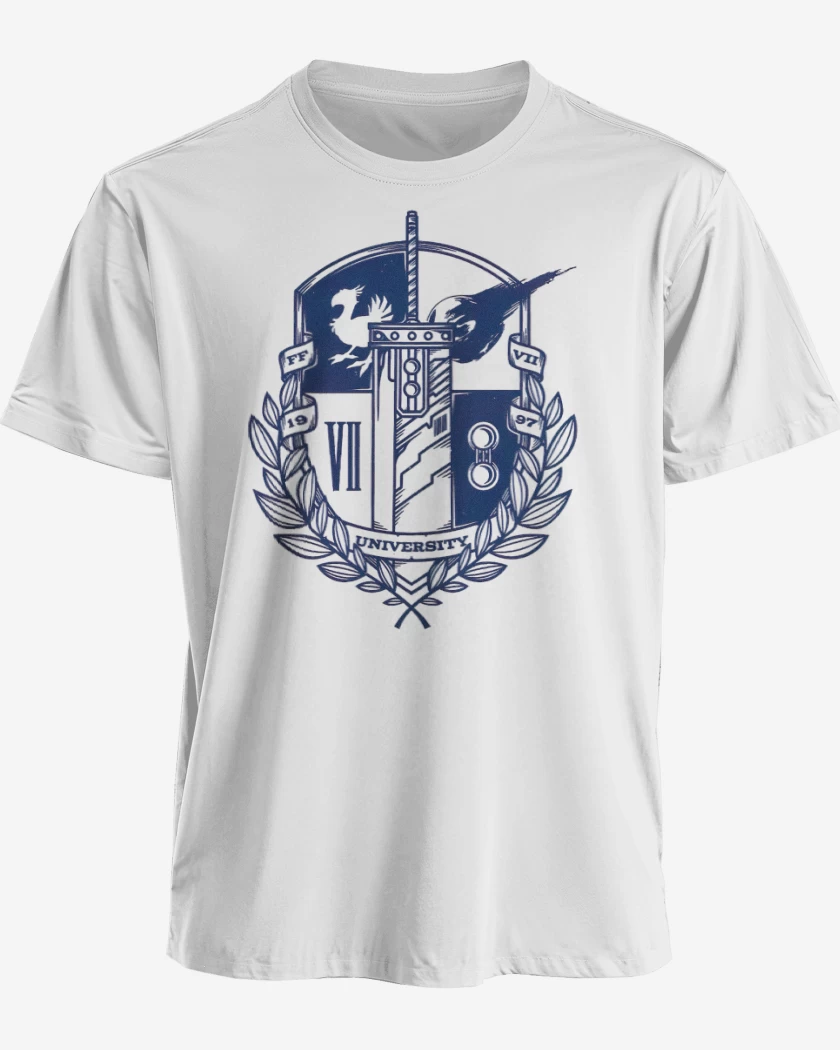 Polera premium Blanco de Final fantasy university