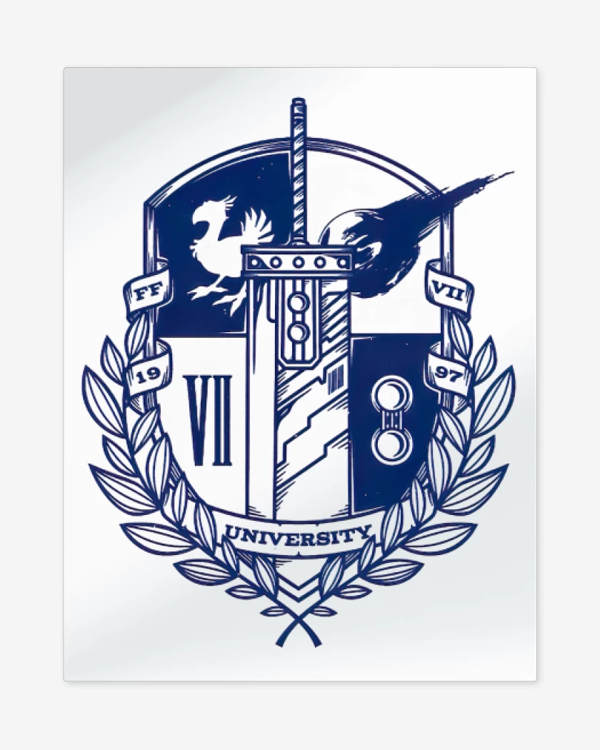 Print metalico Blanco de Final fantasy university