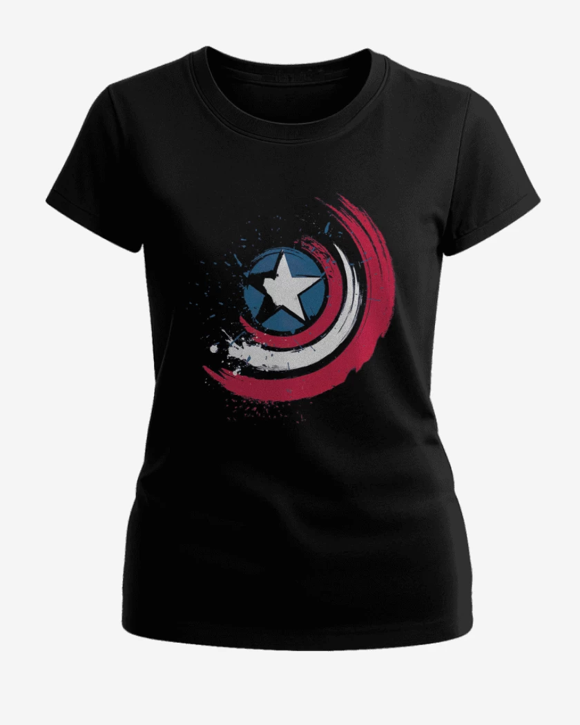 Polera de Mujer Negro de Escudo de america