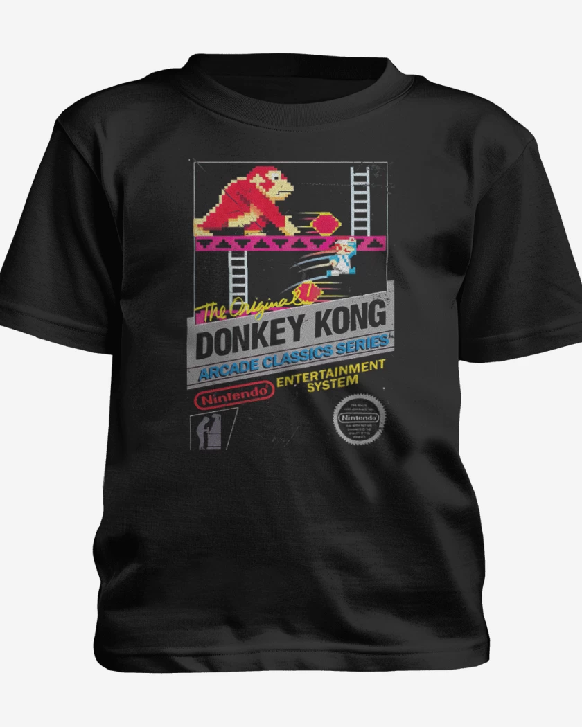 Polera de niño Negro de Donkey kong nes
