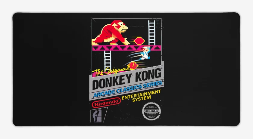 Mouse pad Gamer Negro de Donkey kong nes