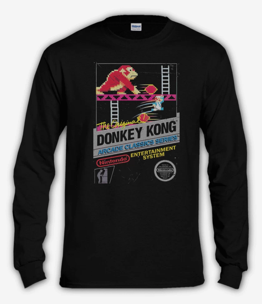 Polera manga larga Donkey kong nes