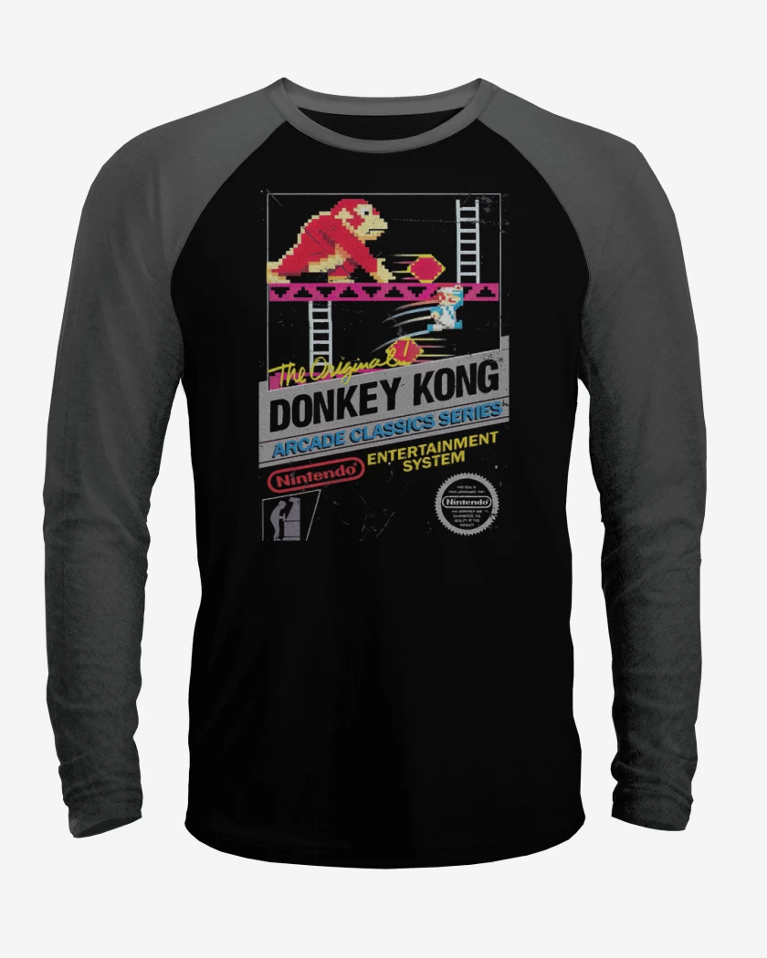 Polera Raglan Donkey kong nes