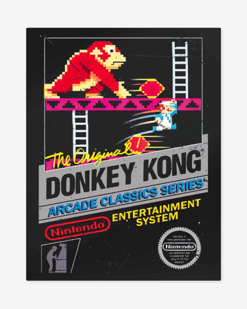 Print metalico Negro de Donkey kong nes