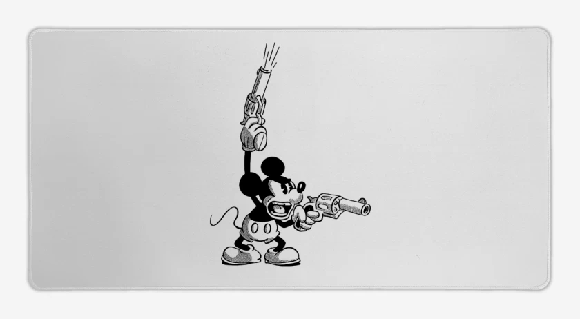Mouse pad Gamer Blanco de Crazy mickey