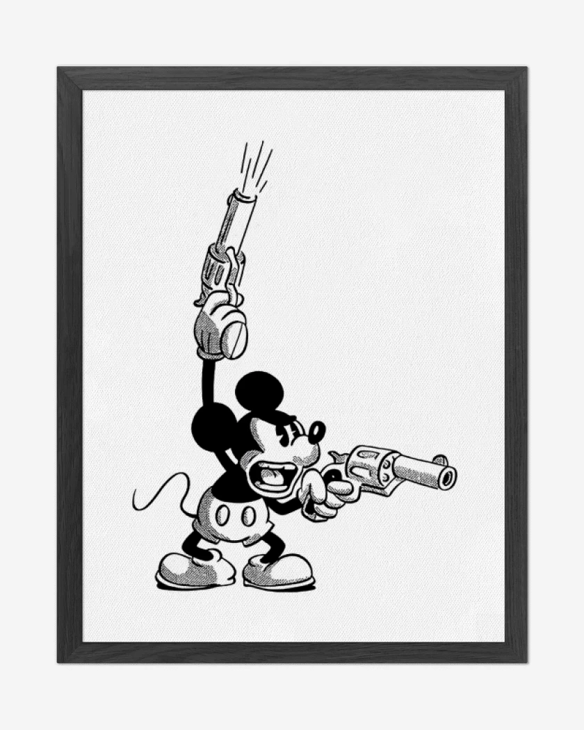 Cuadro decorativo Blanco de Crazy mickey