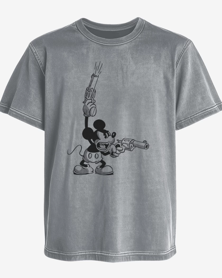 Polera desgastada Crazy mickey
