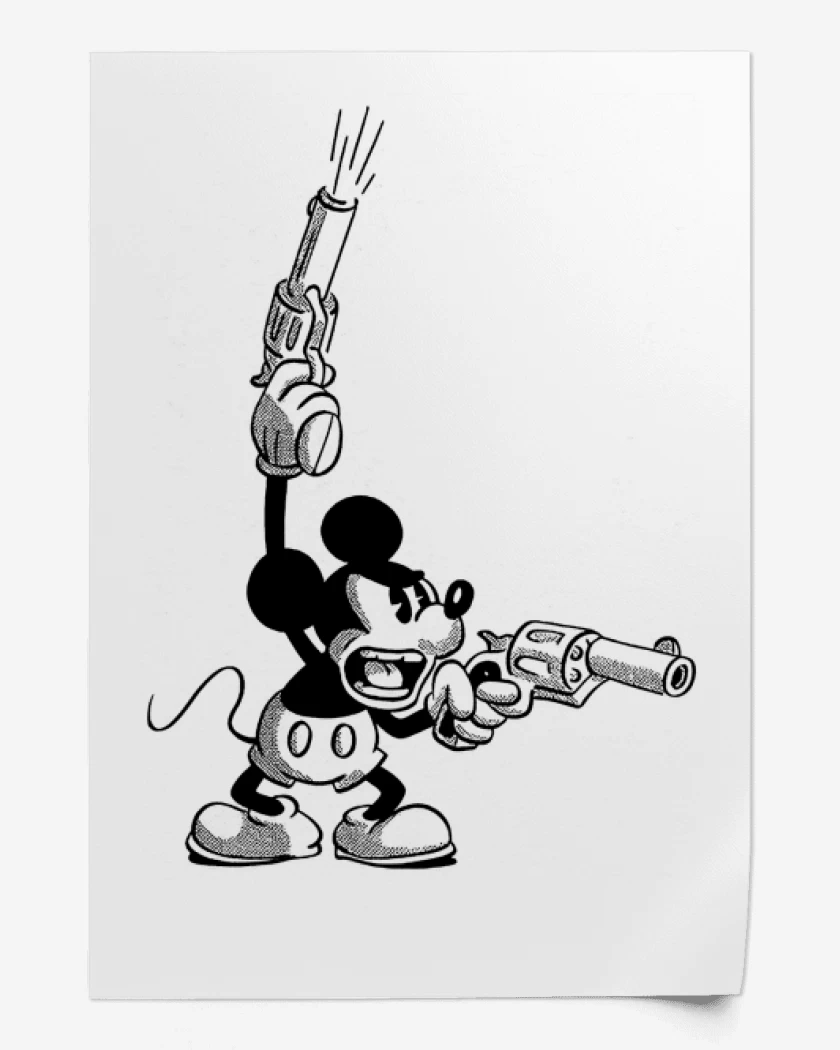 Print Crazy mickey
