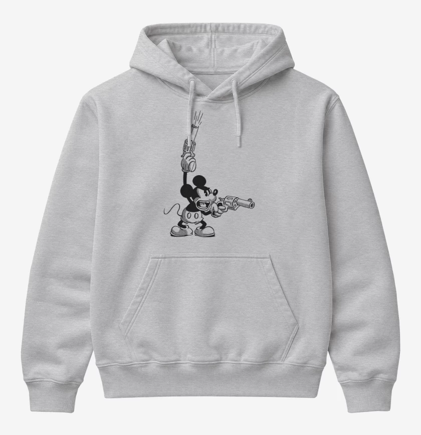 Poleron Canguro básico Gris Melange de Crazy mickey