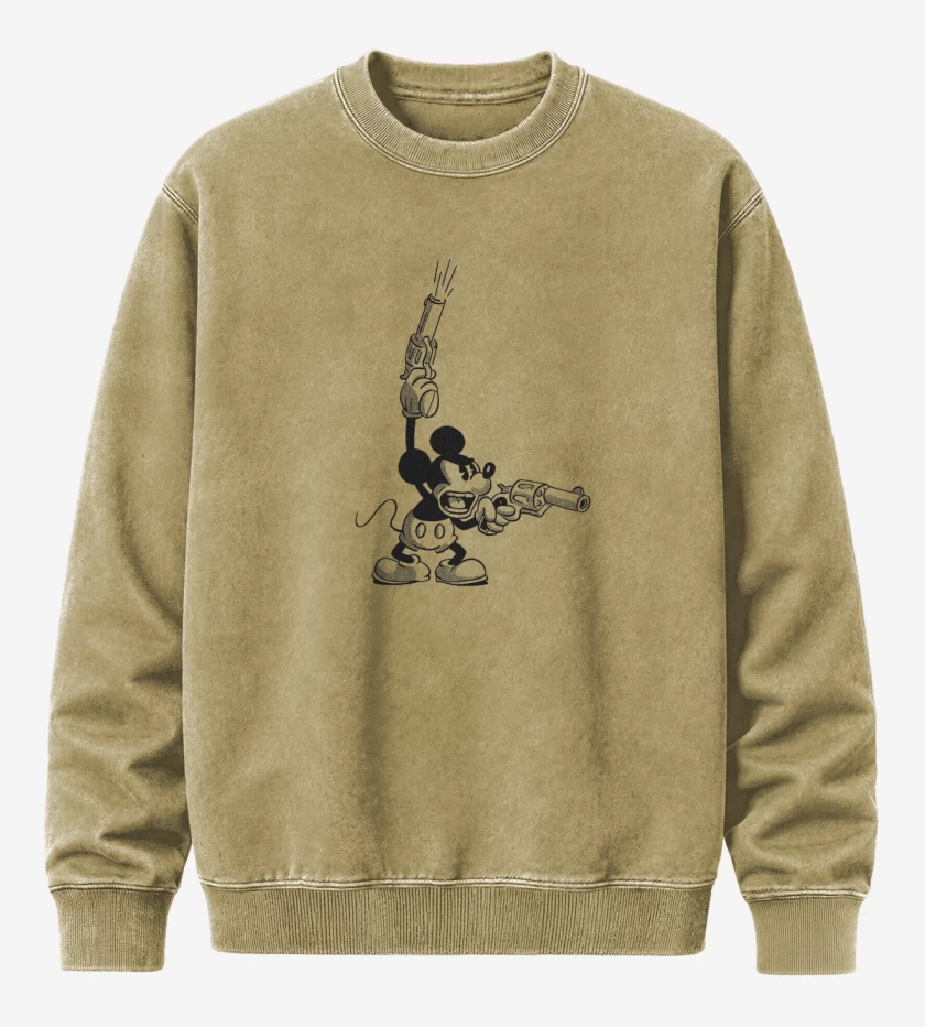 Poleron Polo Acid Wash Beige de Crazy mickey